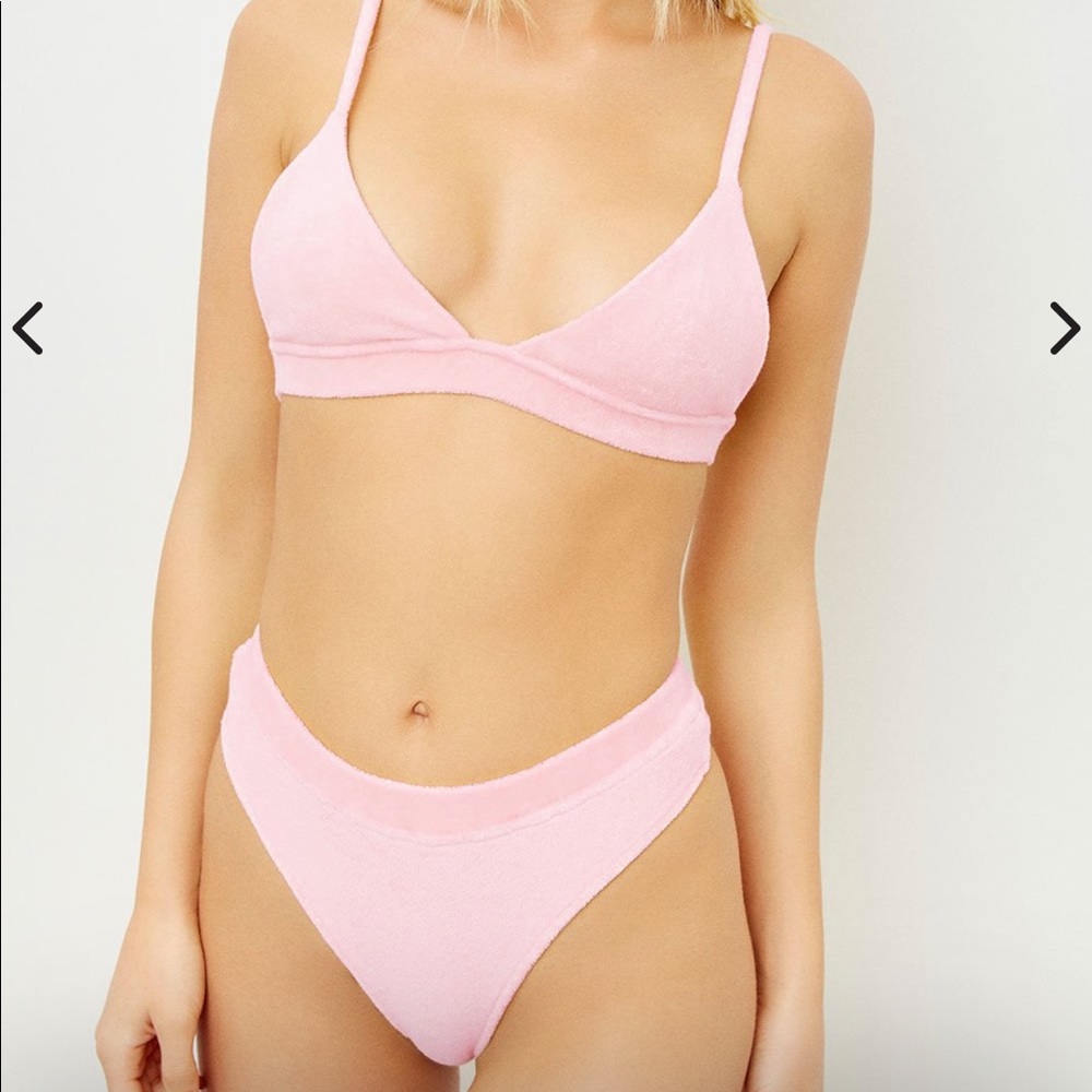 Frankies bikini pink terry set